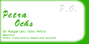 petra ochs business card